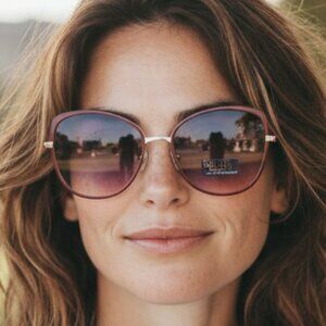 Rachel Roy Sunglasses with Pink and Gold Accents